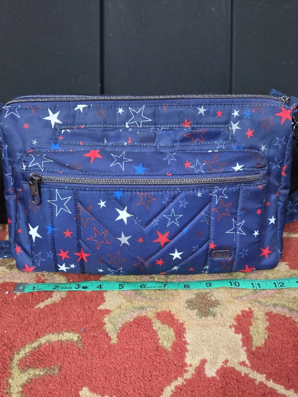 Lug Stretch LE Crossbody - Patriotic Stars Red White Blue RFID Bag - Picture 8 of 8